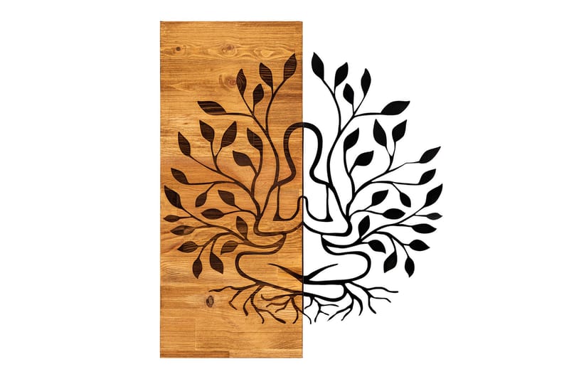 Lina Vægdekor, Sort/Valnød