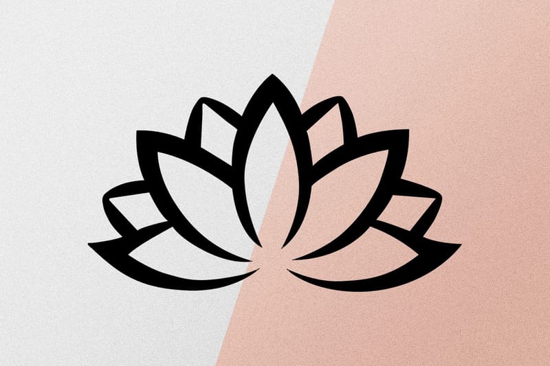 Lotus Flower 2 Vægdekor - Sort - Boligtilbehør - Vægdekoration - Skilt - Emaljeskilte