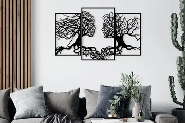 Love Tree Vægdekor - Sort - Boligtilbehør - Vægdekoration - Skilt - Emaljeskilte
