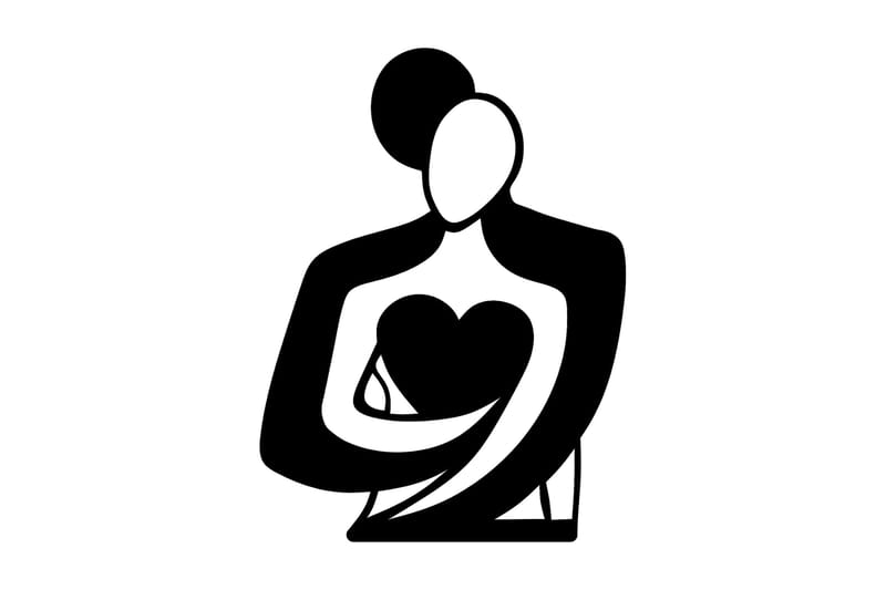 Love Vægdekor, Sort