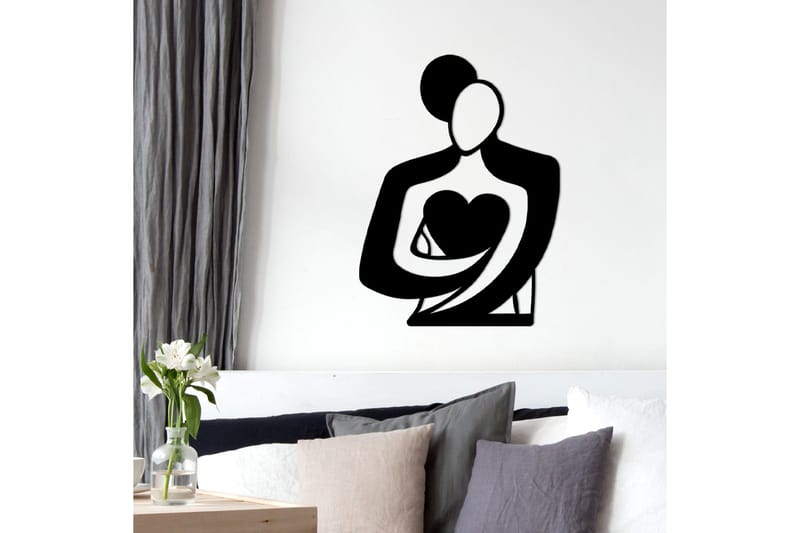 Love Vægdekor - Sort - Boligtilbehør - Vægdekoration - Skilt - Emaljeskilte