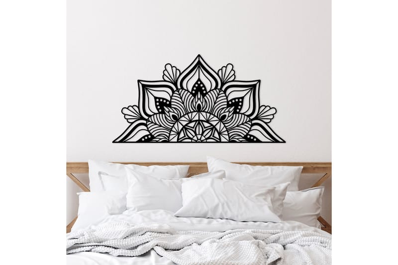 Mandalas 1 Vægdekor - Sort - Boligtilbehør - Vægdekoration - Skilt - Emaljeskilte