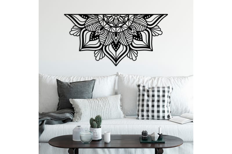 Mandalas 1 Vægdekor - Sort - Boligtilbehør - Vægdekoration - Skilt - Emaljeskilte