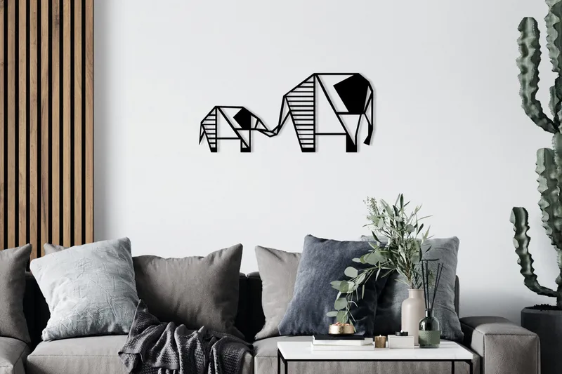 Metal Wall Decor Vægdekor, Sort