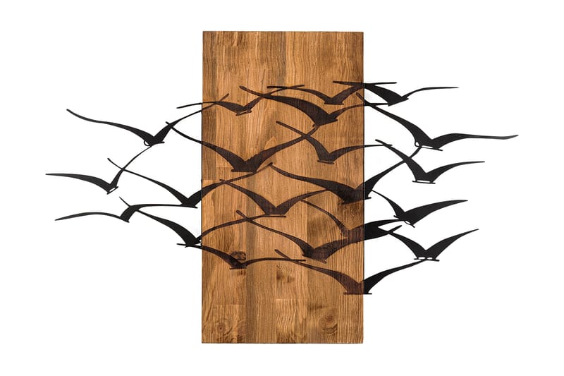 Migration Vægdekor, Sort/Valnød