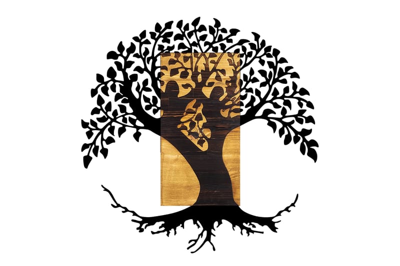 Monument Tree Vægdekor, Sort/Valnød