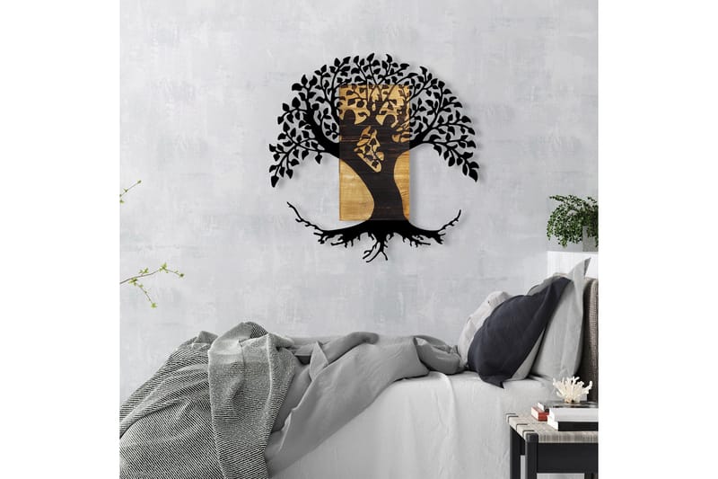 Monument Tree Vægdekor - Sort/Valnød - Boligtilbehør - Vægdekoration - Skilt - Emaljeskilte