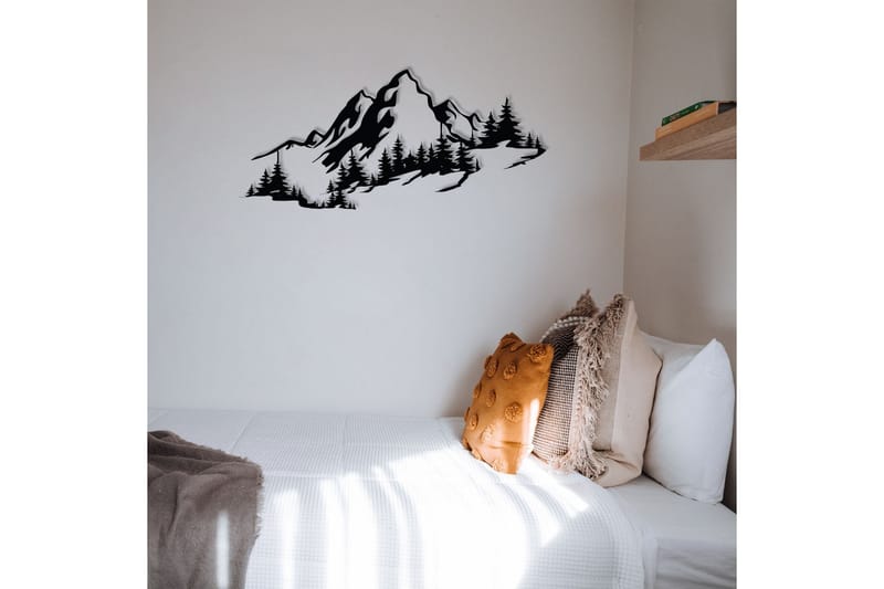 Mountain 3 Vægdekor - Sort - Boligtilbehør - Vægdekoration - Skilt - Emaljeskilte
