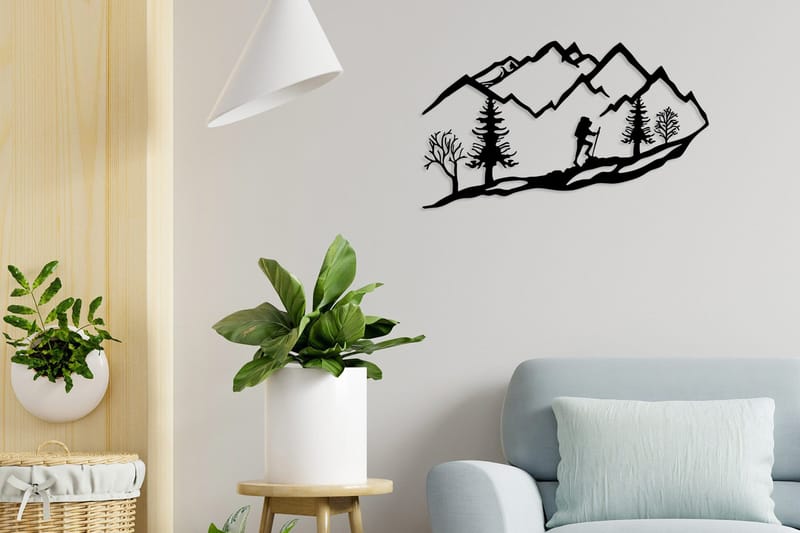 Mountain Climbing Vægdekor - Sort - Boligtilbehør - Vægdekoration - Skilt - Emaljeskilte