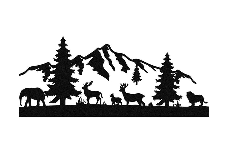 Mountain Vægdekor, Sort