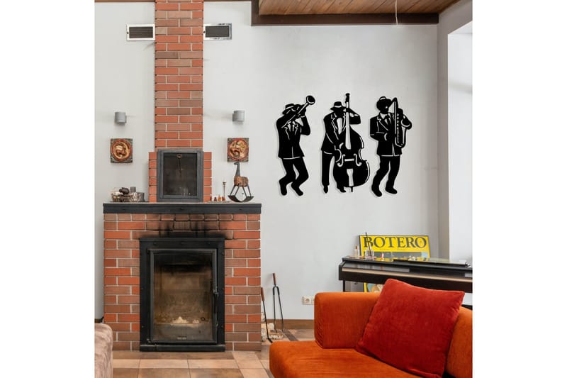 Musicians Vægdekor - Sort - Boligtilbehør - Vægdekoration - Skilt - Emaljeskilte
