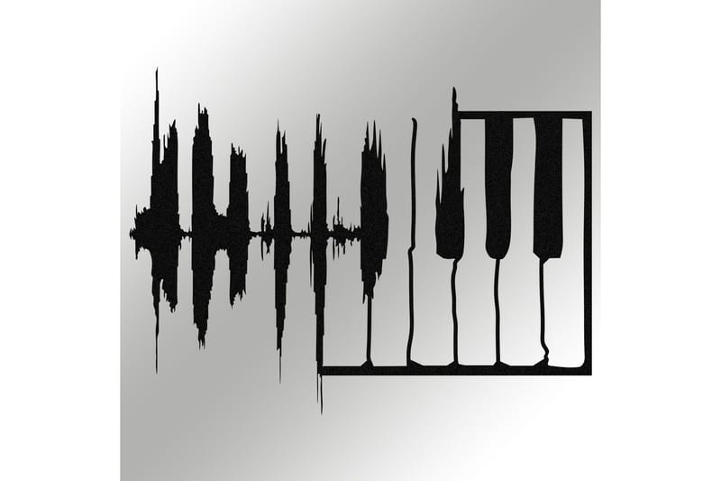 My Music v2 Vægdekor - Sort - Boligtilbehør - Vægdekoration - Skilt - Emaljeskilte