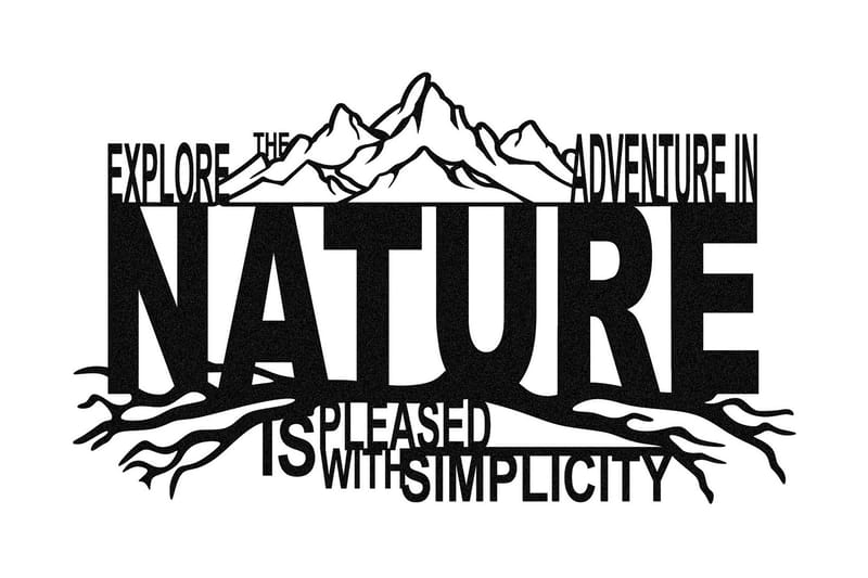 Nature Vægdekor, Sort