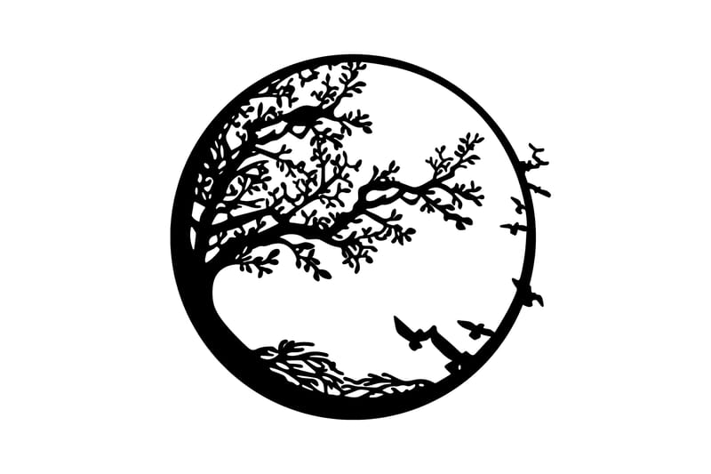 Night Vægdekor, Sort