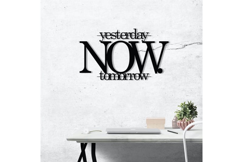 Now Vægdekor - Sort - Boligtilbehør - Vægdekoration - Skilt - Emaljeskilte