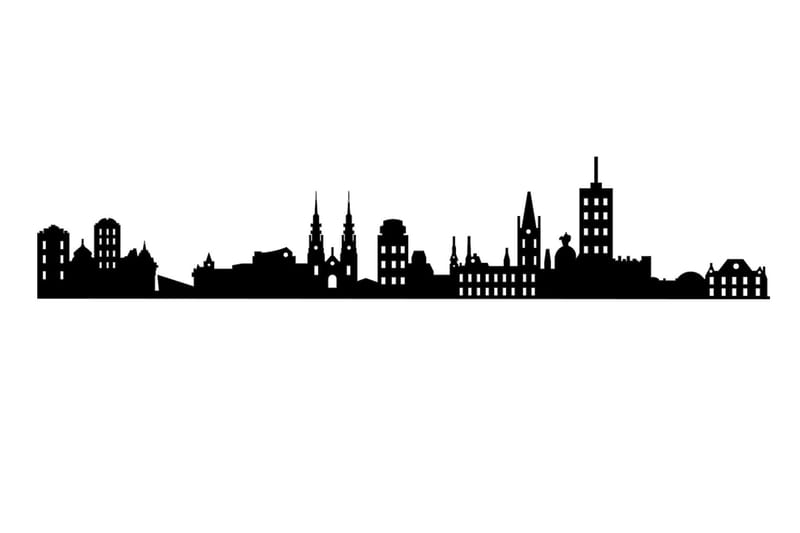 Ottowa Skyline Vægdekor - Sort - Boligtilbehør - Vægdekoration - Skilt - Emaljeskilte