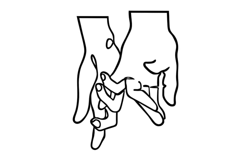 Pinky Love Vægdekor, Sort