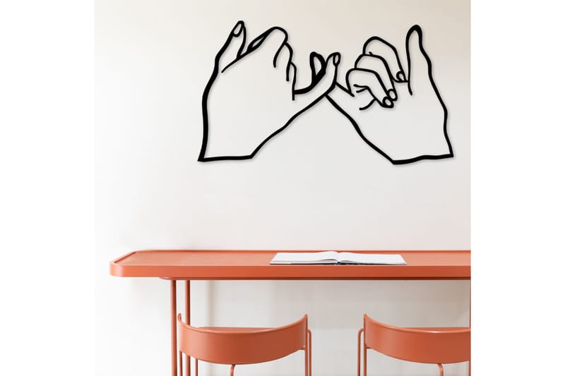 Pinky Promise Vægdekor - Sort - Boligtilbehør - Vægdekoration - Skilt - Emaljeskilte