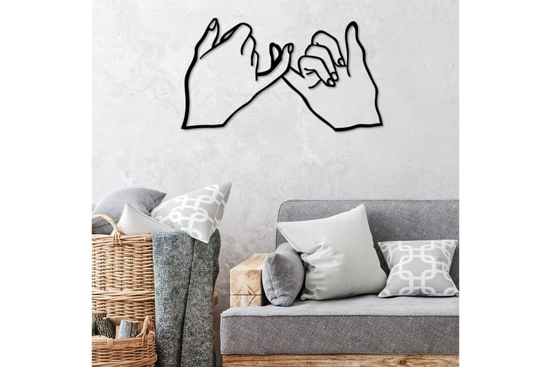 Pinky Promise Vægdekor - Sort - Boligtilbehør - Vægdekoration - Skilt - Emaljeskilte