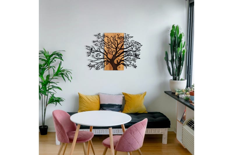 Poplar Vægdekor - Sort/Valnød - Boligtilbehør - Vægdekoration - Skilt - Emaljeskilte