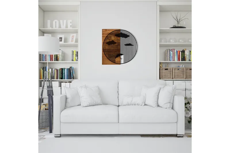 Rains Vægdekor - Sort/Valnød - Boligtilbehør - Vægdekoration - Skilt - Emaljeskilte