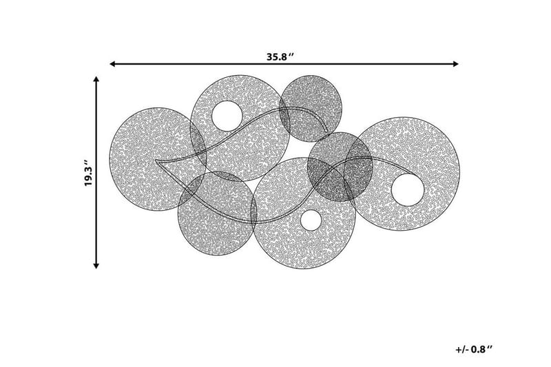 Rubidium vægdekoration med skaller 91 cm - Grøn - Boligtilbehør - Vægdekoration - Skilt - Emaljeskilte