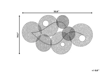 Rubidium vægdekoration med skaller 91 cm - Grøn - Boligtilbehør - Vægdekoration - Skilt - Emaljeskilte