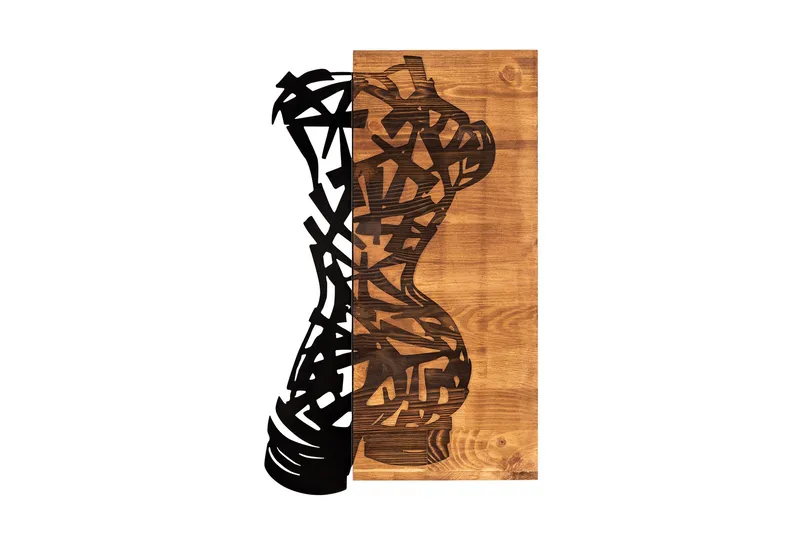 Shattered Vægdekor, Sort/Valnød