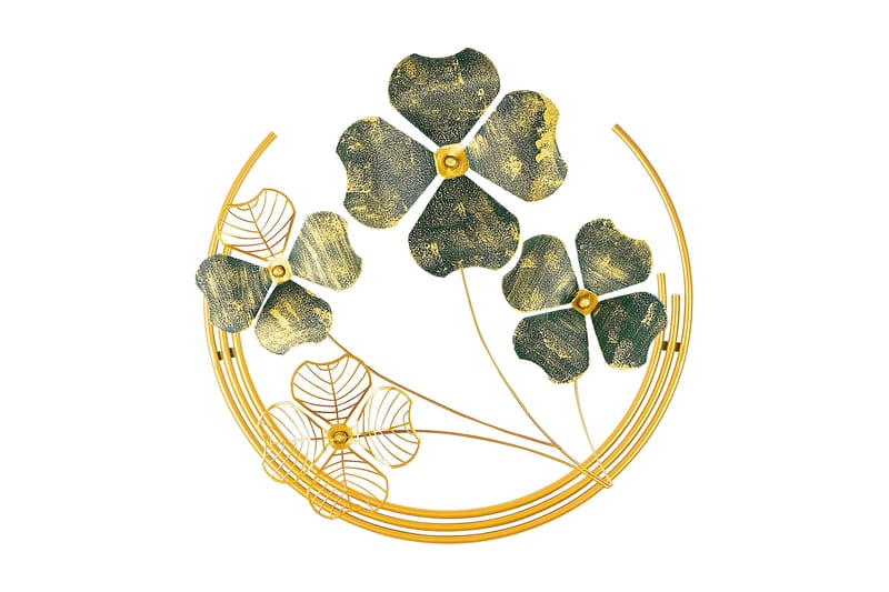 Shihezi Vægdekor - Grøn/Guld - Boligtilbehør - Vægdekoration - Skilt - Emaljeskilte