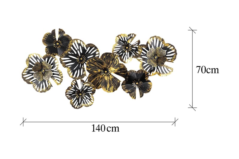 Shouguang Vægdekor - Sort/Guld - Boligtilbehør - Vægdekoration - Skilt - Emaljeskilte
