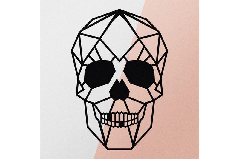 Skull Vægdekor - Sort - Boligtilbehør - Vægdekoration - Skilt - Emaljeskilte