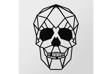 Skull Vægdekor - Sort - Boligtilbehør - Vægdekoration - Skilt - Emaljeskilte