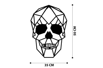 Skull Vægdekor - Sort - Boligtilbehør - Vægdekoration - Skilt - Emaljeskilte