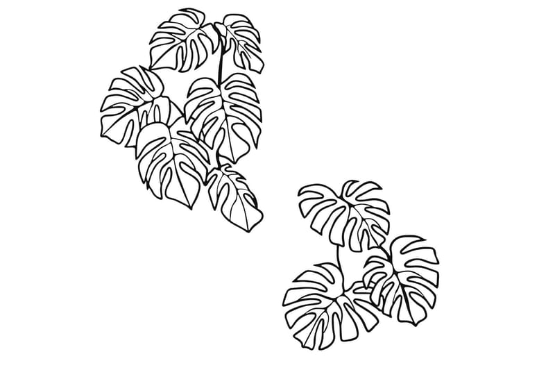 Spirit Leaf Vægdekor, Sort