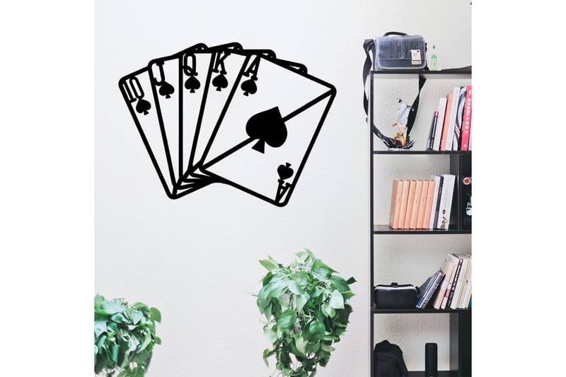 Square Ace Vægdekor - Sort - Boligtilbehør - Vægdekoration - Skilt - Emaljeskilte
