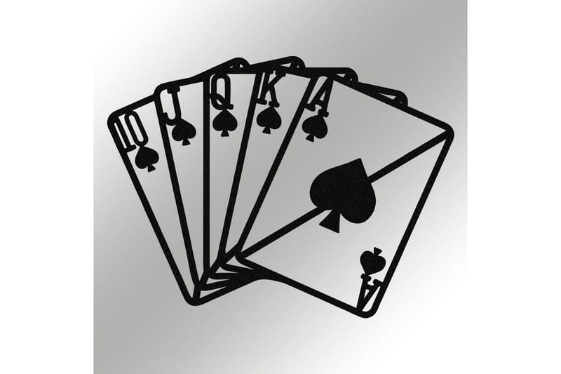 Square Ace Vægdekor - Sort - Boligtilbehør - Vægdekoration - Skilt - Emaljeskilte