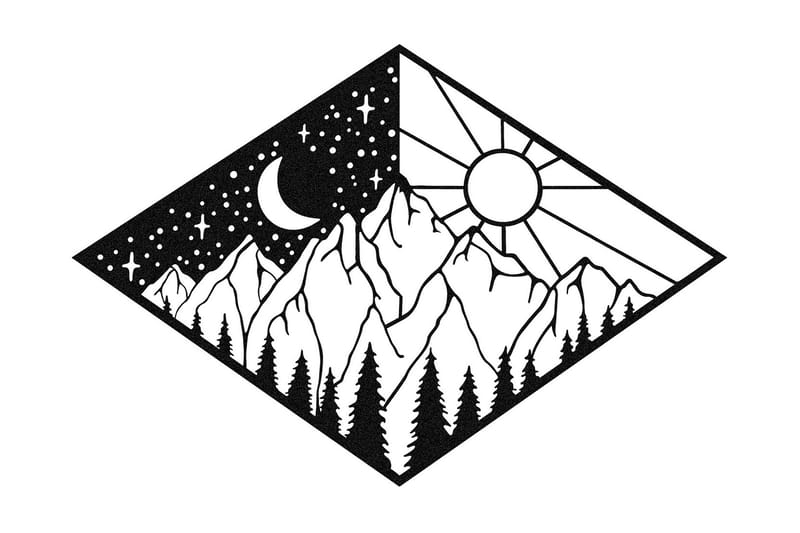 Suveyda Vægdekor, Sort