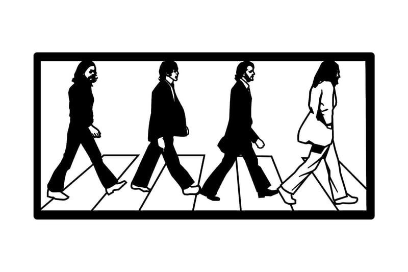 The Beatles Vægdekor, Sort
