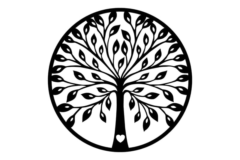 Tree branches Vægdekor, Sort