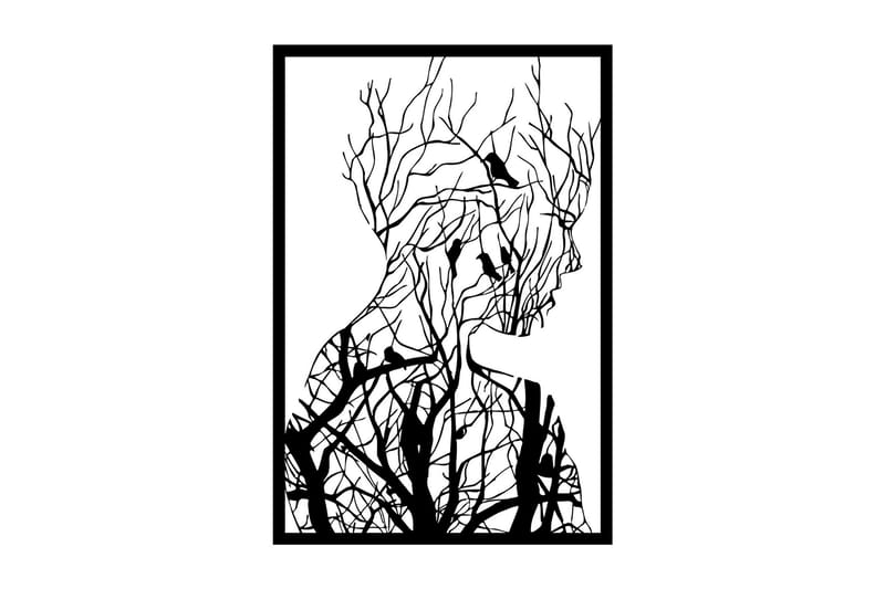 Tree branches Vægdekor, Sort