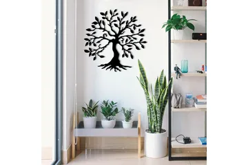 Tree Metal Vægdekor - Sort - Boligtilbehør - Vægdekoration - Skilt - Emaljeskilte