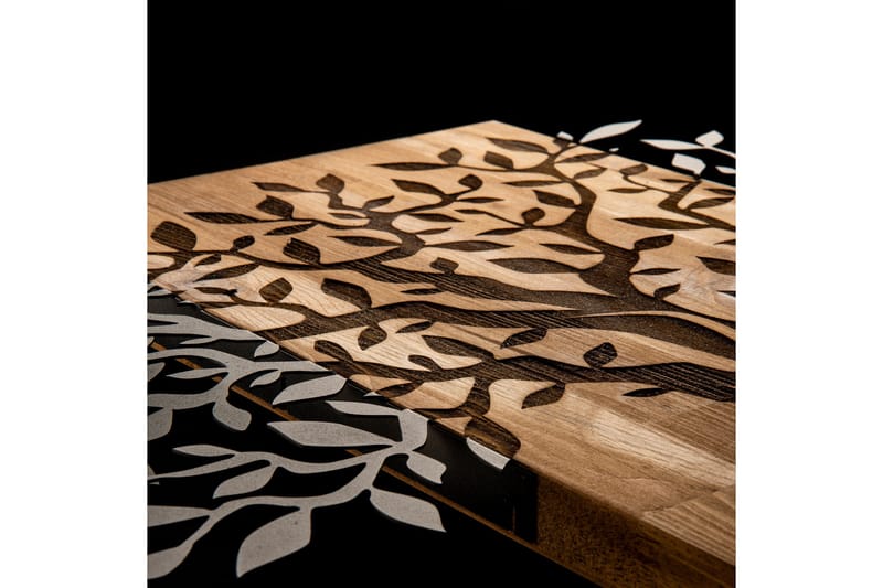 Tree Wooden Wall Accessory Vægdekor - Sort/Valnød - Boligtilbehør - Vægdekoration - Skilt - Emaljeskilte