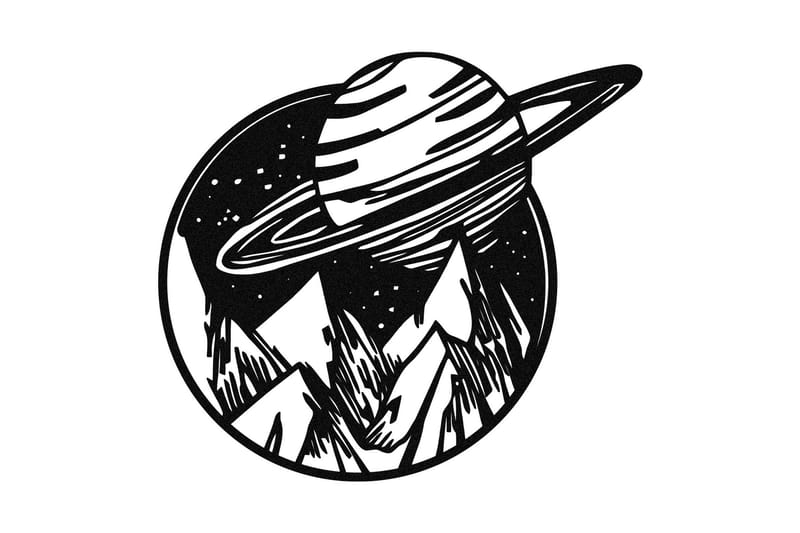 Venus Vægdekor, Sort