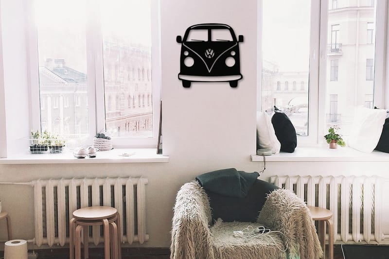 Vosvos Metal Decor Vægdekor - Sort - Boligtilbehør - Vægdekoration - Skilt - Emaljeskilte
