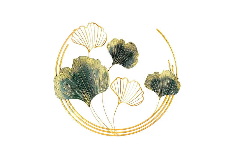 Weifang Vægdekor, Grøn/Guld