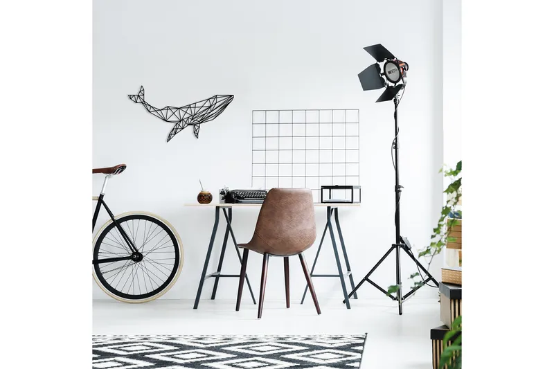 Whale 1 Vægdekor - Sort - Boligtilbehør - Vægdekoration - Skilt - Emaljeskilte