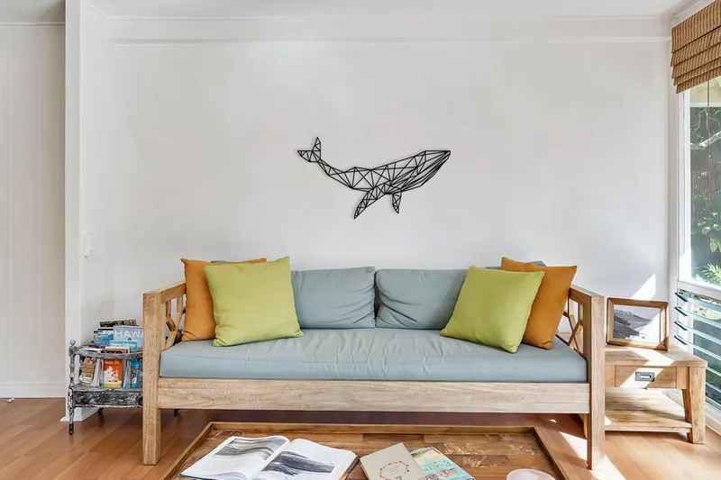 Whale 1 Vægdekor, Sort