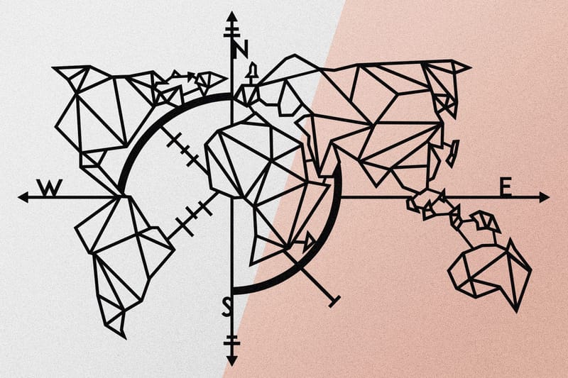 World Map Metal Decor 2 Vægdekor - Sort - Boligtilbehør - Vægdekoration - Skilt - Emaljeskilte