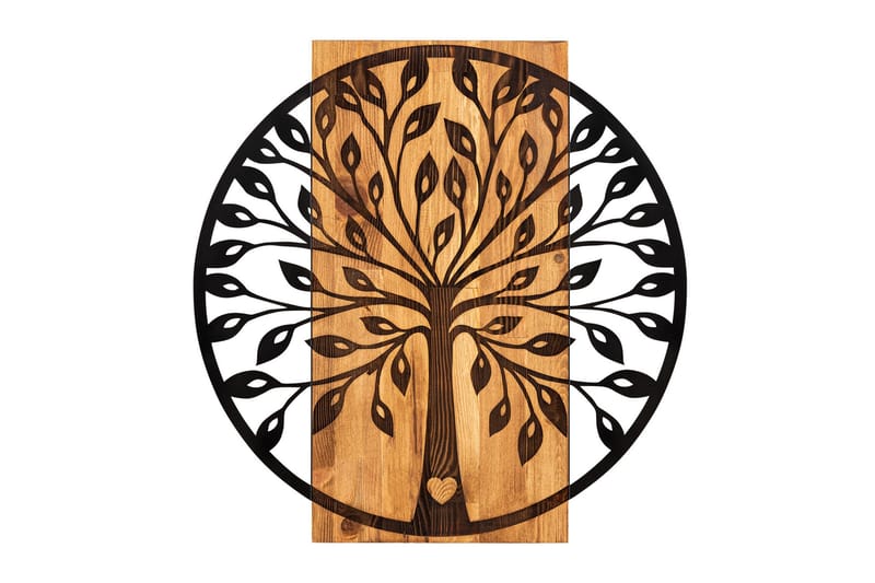 Zehre Vægdekor, Sort/Valnød