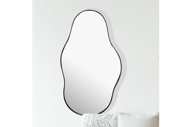Spejl Wohnling Asymmetrisk metalramme oval 80 cm - Boligtilbehør - Spejle - Vægspejl